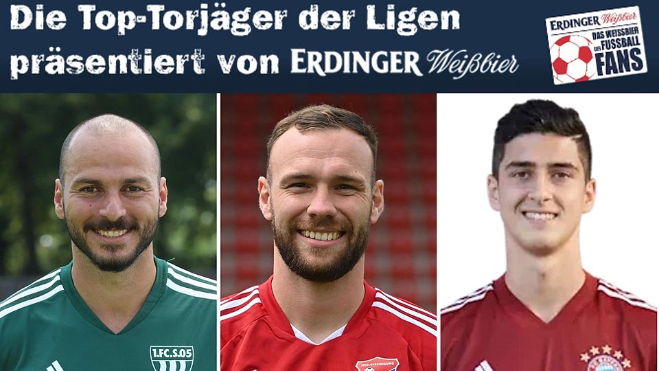 Patrick Hobsch (mi.) von der SpVgg Unterhaching ist der beste Torschütze in dieser regionalliga Saison. 