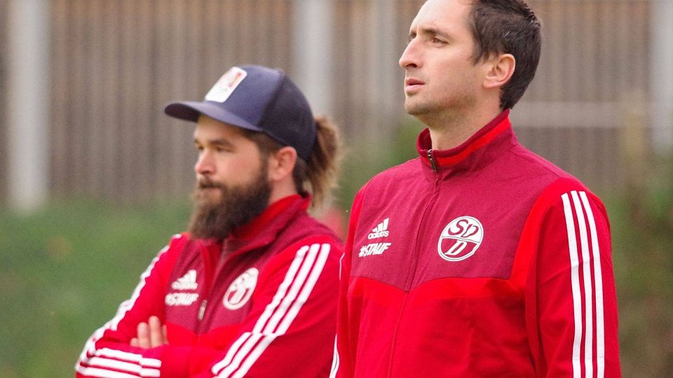 Der neue Trainer Stefan Stiegler (r.) mit Co-Trainer Max Eglseder.