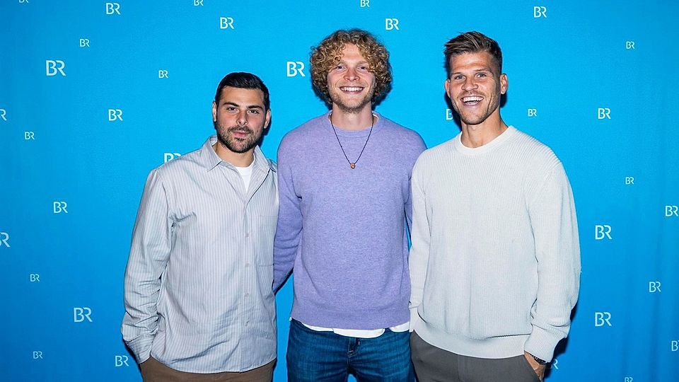 Kevin Volland, Jesper Verlaat und Florian Niederlechner bei der Premiere von „Rise & Fall of TSV 1860“.