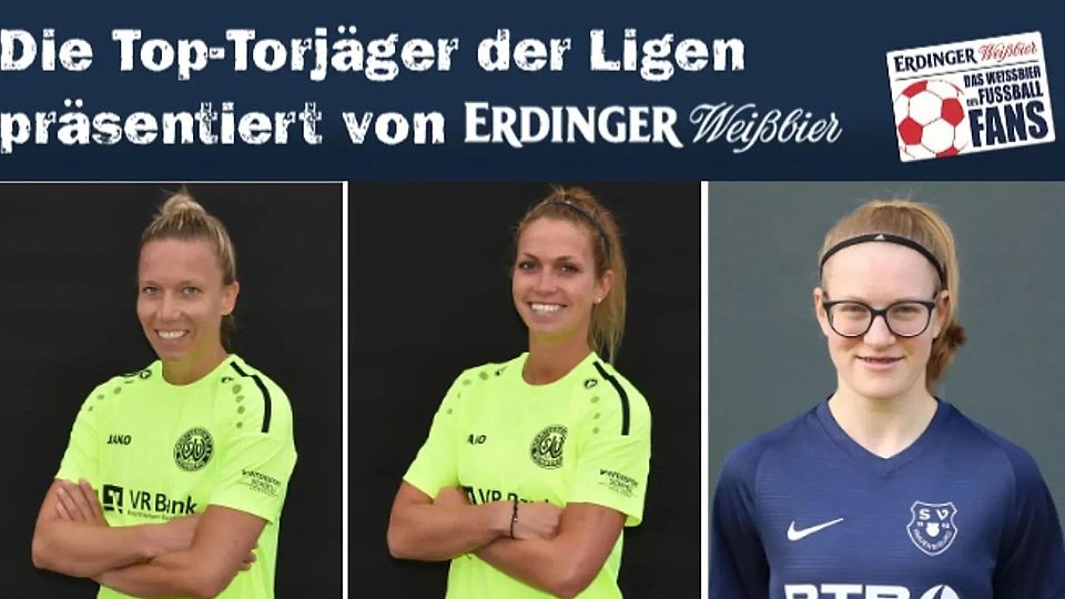 Nina Heisel (l.) und Maren Haberäcker marschieren mit dem SV 67 Weinberg durch die Liga. Im ERDINGER-Ranking steht Nina Penzkofer (r.) zwischen ihnen.