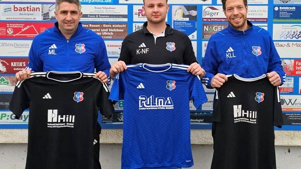 Das neue Gespann für die erste Mannschaft der SG Merxheim/Monzingen/Meddersheim (von links): Michael Linn übernimmt das Amt des Sportlichen Leiters, Kim-Noah Fuhr steigt zum Trainerkollegen von Spielertrainer Keven Lang-Lajendäcker auf.	Foto: SGMMM