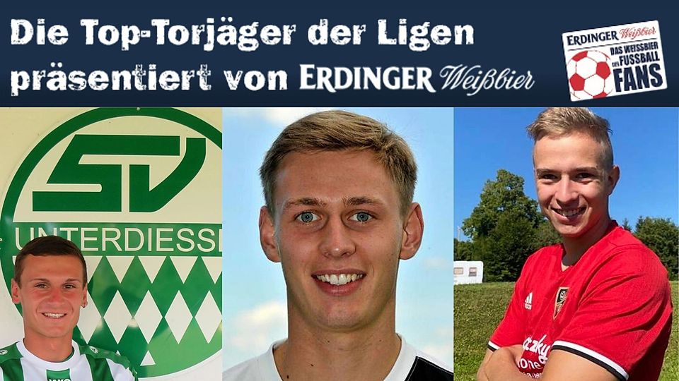 Michael Müller, Ferdinand Brauchle und Roman Trainer (v.l.n.r.) sind die besten Torschützen der Kreisklassen Zugspitze.