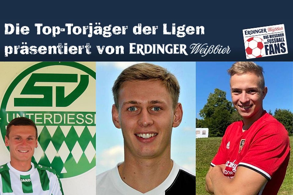 Michael Müller, Ferdinand Brauchle und Roman Trainer (v.l.n.r.) sind die besten Torschützen der Kreisklassen Zugspitze.