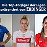 Die Top-Torjägerinnen der Regionalliga Süd. (Kein Bild von Julia Glaser vorhanden)