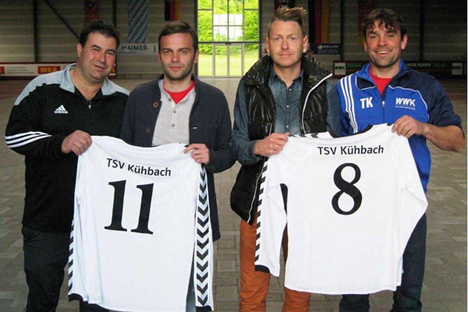 Sie basteln gemeinsam an der Zukunft des TSV Kühbach: (von links nach rechts) Jürgen Erhard, Emanuel Miok, Frank Lehrmann und Thomas Kerscher.  Foto: Josef Mörtl