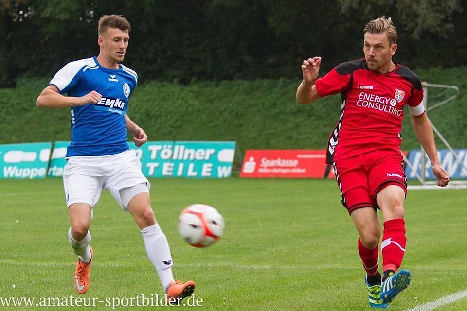 Timo Achenbach (r.) spielte unter anderem als Kapitän des KFC Uerdingen gegen seinen neuen Klub, die SSVg Velbert. 