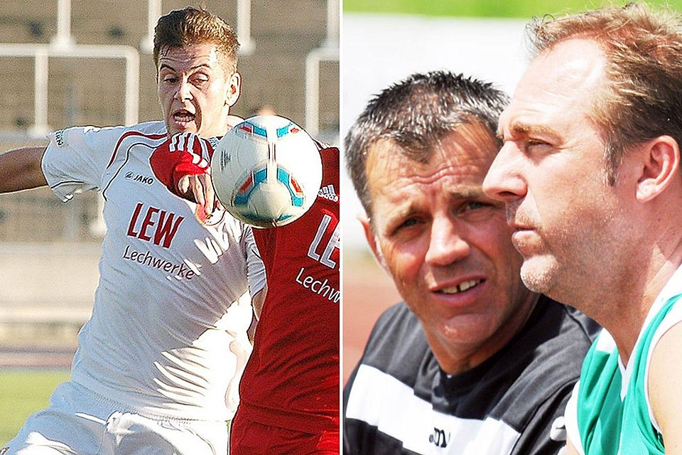 Während Michael Knötzinger (links) beim TSV Nördlingen anheuert, wird nach Trainer Karl-Heinz Brückel (rechts) und dessen Assistent Heinz Spielvogel (links daneben) nicht mehr zur Verfügung stehen.   F.: Archiv