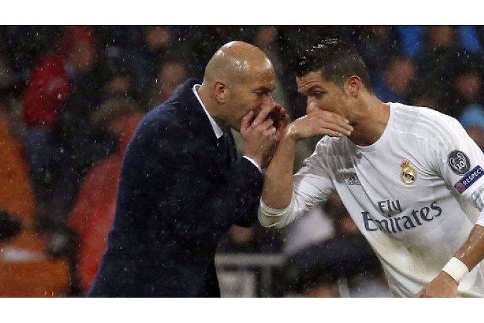 Zidane und Ronaldo: Haben sie ein Mittel gefunden, um die Bayern wieder zu schlagen? dpa / Kiko Huesca