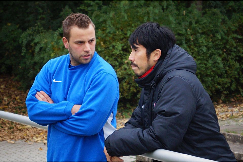 Basara-Trainer Matthias Güldener (links) und Vorstand Takashi Yamashita können auf ein erfolgreiches erstes Halbjahr der Vereinsgeschichte zurückblicken. Foto: Marth