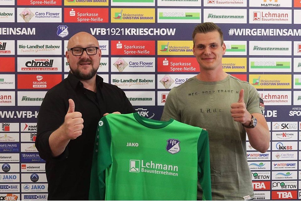 Christian Drangosch (rechts) wechselt vom VfB Hohenleipisch in die Oberliga zum VfB Krieschow.