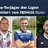 Patrick Koller (li.), Sven Scheurer (mi.) und Daniel Breitenberger (re.) führen die Torjägerliste in den KK München an.