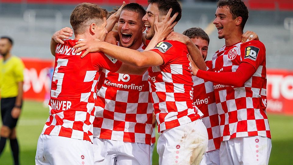 Strahlende Mainzer Gesichter gab es auch am Bieberer Berg.
