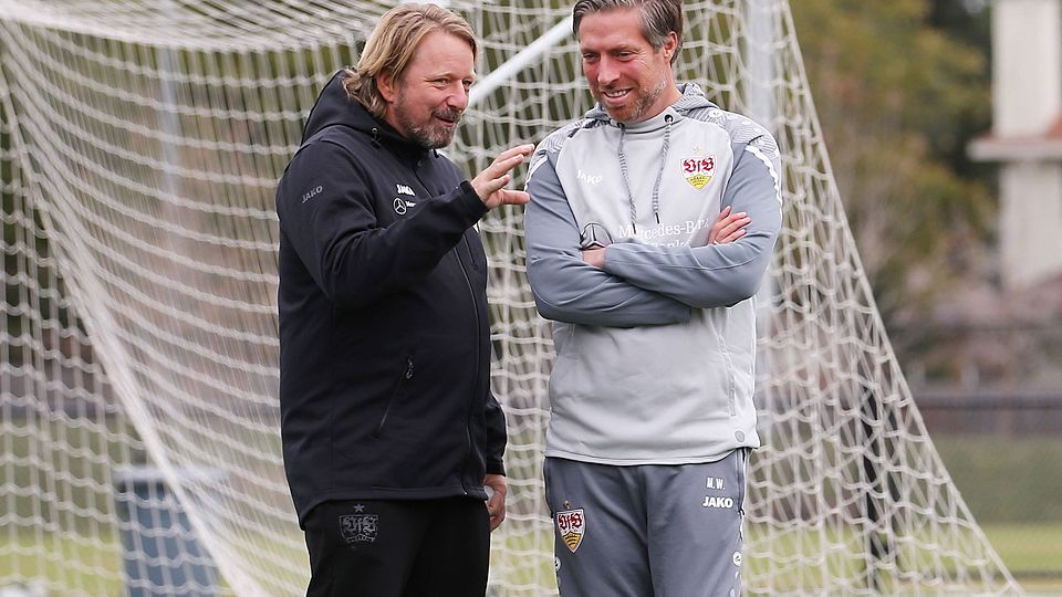 Ein Stück Stuttgarter Geschichte: Michael Wimmer (rechts) und der ehemalige VfB-Sportdirektor Sven Mislintat, den der Niederbayer als seinen größten Förderer bezeichnet.