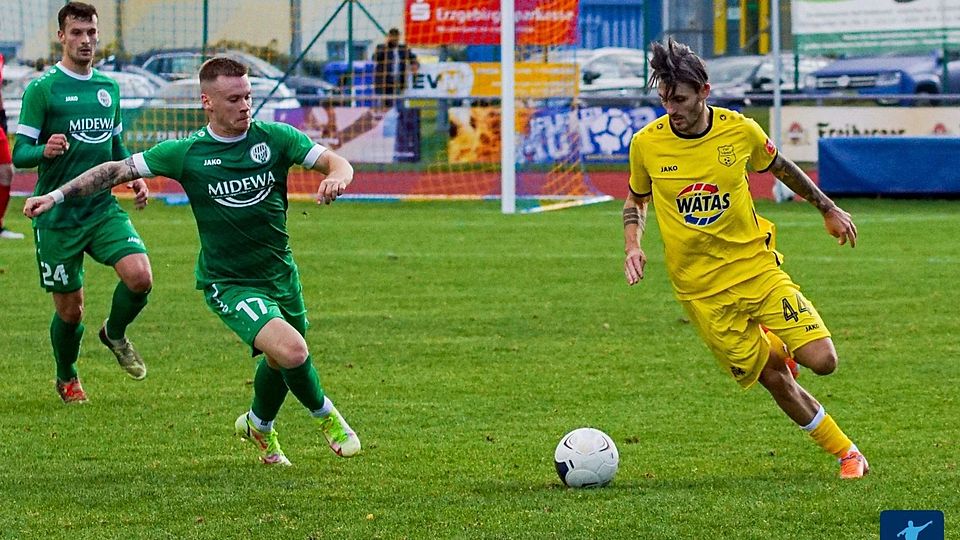 Andre Luge (re.) hat seinen Vertrag beim FSV Motor Marienberg aufgelöst 