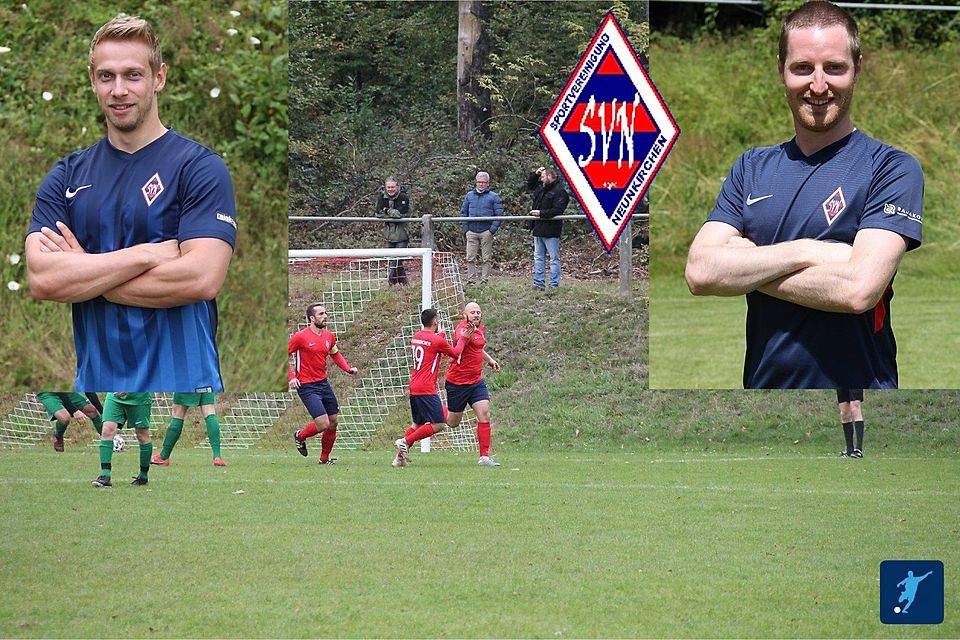 Florian Müller (r.) und Dominic Schilling bleiben dem SV Neunkirchen erhalten.