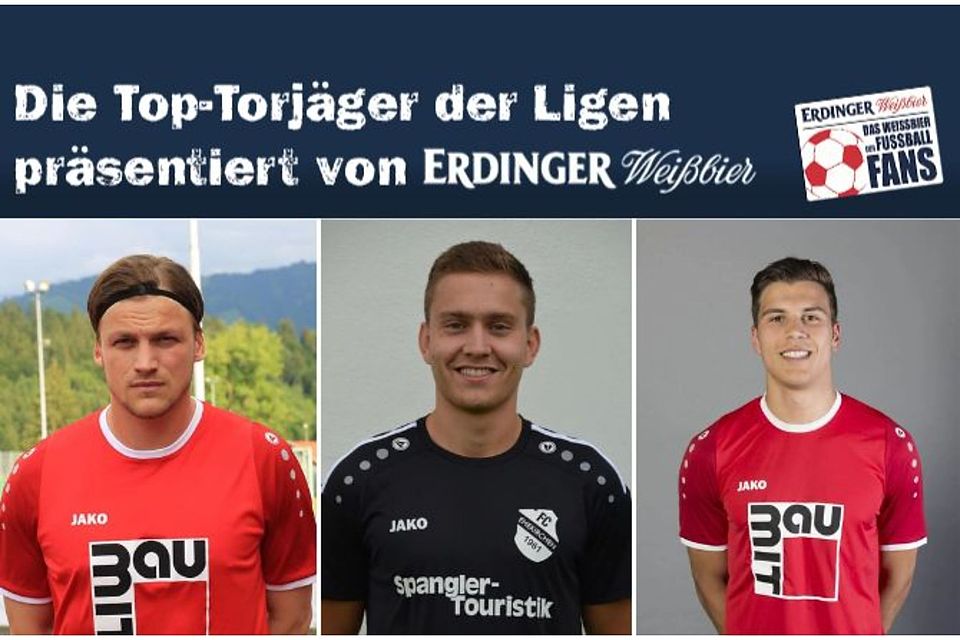 Christoph Hollinger (Mitte) führt die Torschützenliste der Landesliga Südwest weiterhin an.