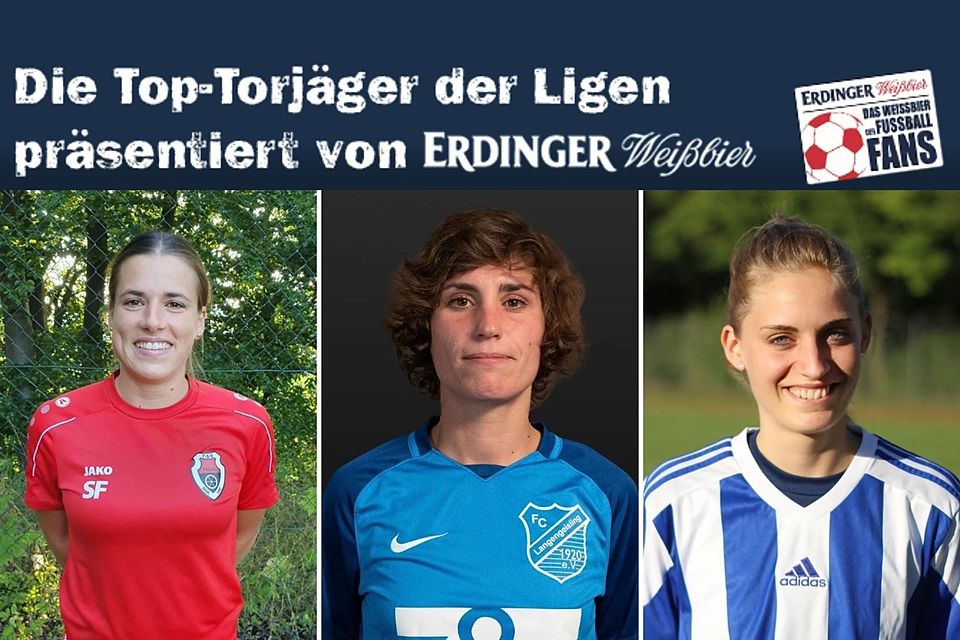 Sandra Funkenhauser (l.) ist weit vorn in Bezirksliga 01. Yvonne Holzer (vier Tore) und Mona Schomber (drei Tore) müssen mächtig aufholen.