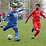 Kirchardt (blau) und Rheinau (rot) sind zwei von vier Teams im extrem spannenden Abstiegskampf.