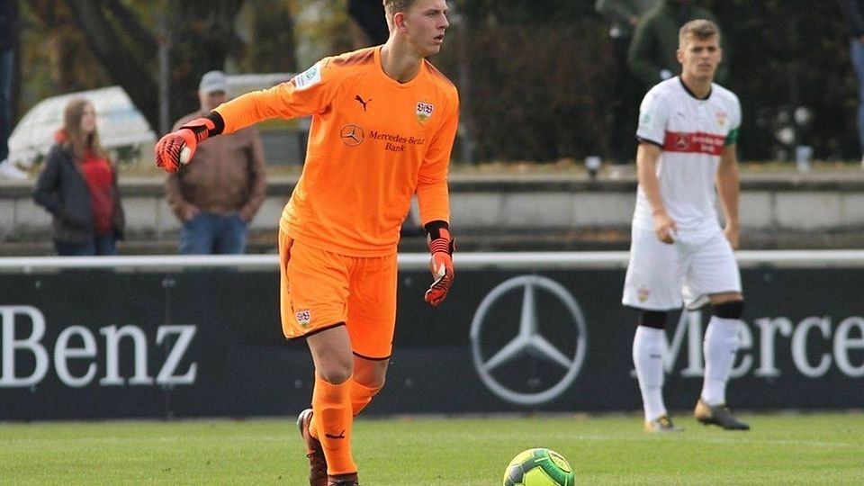 Michel Witte hütete zuletzt das Tor des VfB Stuttgart-Nachwuches. Nun soll er beim BFC Dynamo den verletzten Schobert ersetzen.