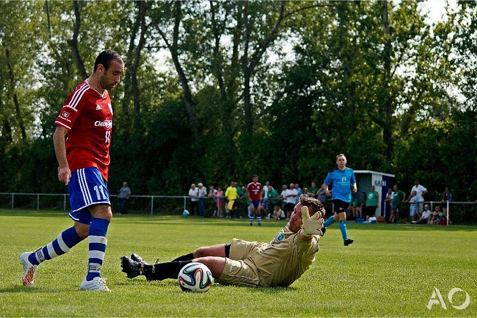 Nabil Daouri bei einem seiner Treffer gegen Zeitz.  F: Orban