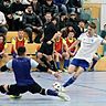 Lukas Vollmer vergibt diese Chance. Trotzdem kann der FC Deisenhofen mit seinem Abschneiden bei den Oberbayerischen Futsal-Meisterschaften zufrieden sein.