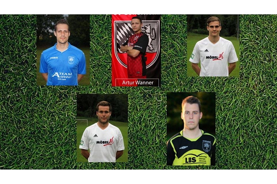 Die Dauerbrenner von links oben nach rechts unten: Dominik Weber, Artur Wanner, Marcel Fischer, Florian Lotze, Johannes Schmitt.