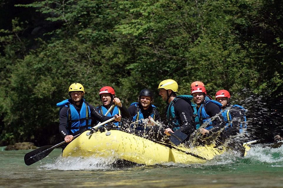 Für einen spaßigen Ausklang des Trainingslager sorgte das gemeinsame Rafting am Freitag.