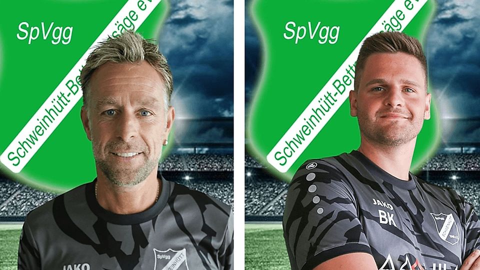 Markus Dengler (li.) und Benedikt Kuchler trainieren die SpVgg Schweinhütt auch in der kommenden Saison 