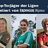 Lena Jocher (m.) gewinnt die 15 Kästen ERDINGER mit sieben Toren Vorsprung vor Sandra Utzschmid (l.)