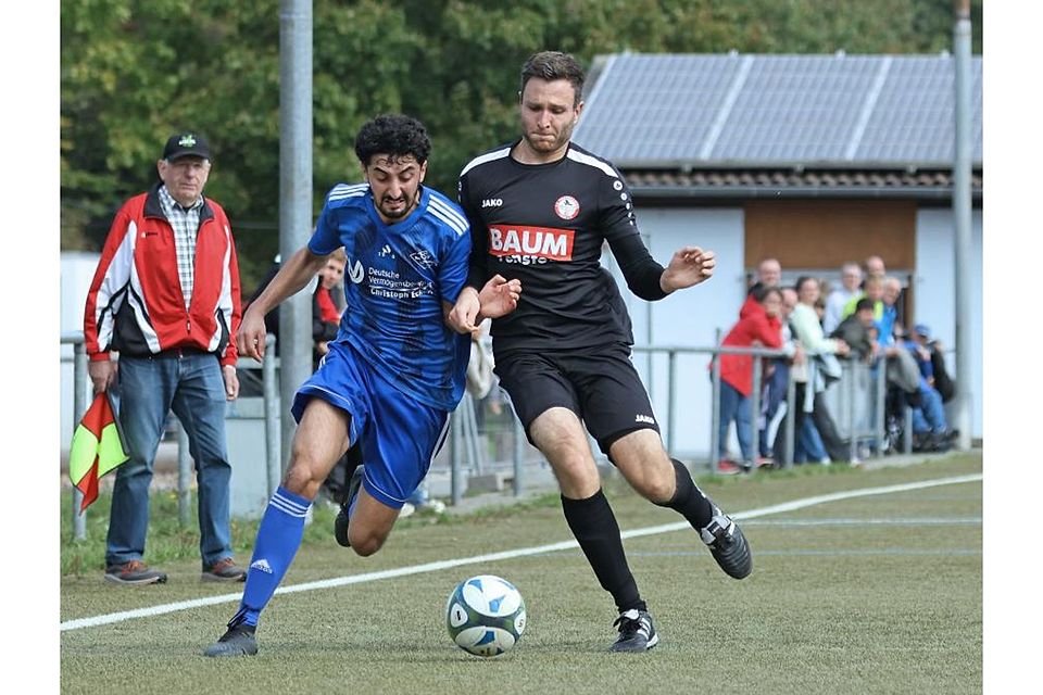 Nico Stuber und sein FC Finkenbachtal (rechts, im Zweikampf mit Seckmauerns Ümit Cetin) sind zum Restrundenstart in der A-Liga gegen den KSV Reichelsheim gefordert. 	Archivfoto: Herbert Krämer