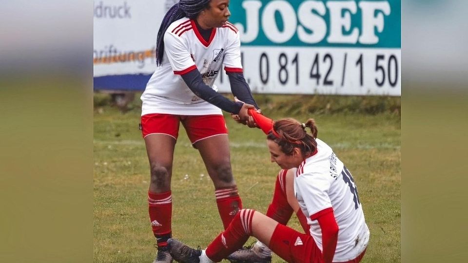 Fridos Tomangbe (l.) und Sarah Rothwinkler von RW Überacker.