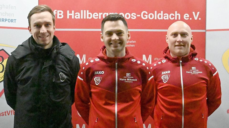 Führungswechsel: Sportlicher Leiter Anselm Küchle (l.) präsentierte Florian Brachtel (M.) als Nachfolger von Matthias Strohmaier. Bastian Bornkessel wird neuer Co-Trainer.