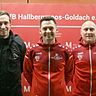 Führungswechsel: Sportlicher Leiter Anselm Küchle (l.) präsentierte Florian Brachtel (M.) als Nachfolger von Matthias Strohmaier. Bastian Bornkessel wird neuer Co-Trainer.