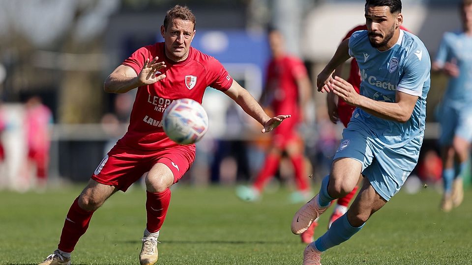Dominik Stolz (li.), Torschützenkönig der Saison 2014/15 und heute noch in Luxemburg aktiv. 