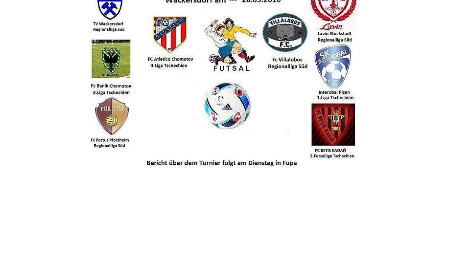 Futsal-Regionalligist TV Wackersdorf veranstaltet im Mai ein internationales Futsal-Turnier. Foto: TV Wackersdorf