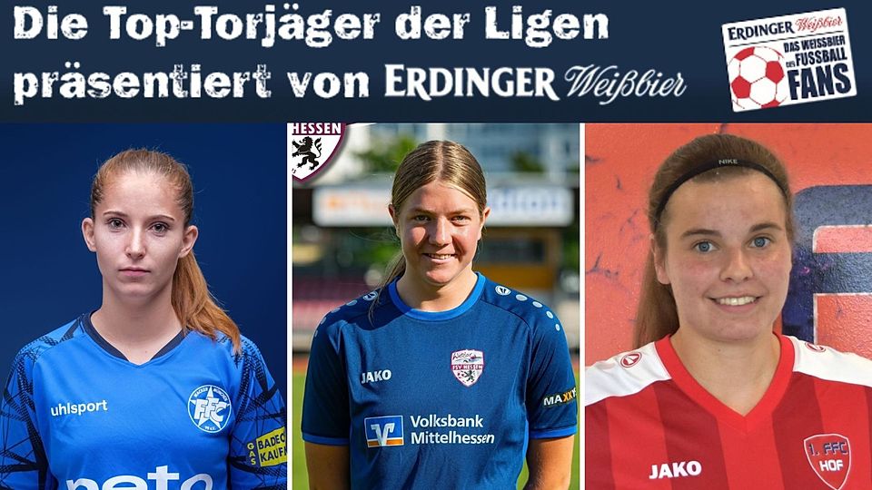Freya Sophie Burk (M.) und Lisa Flötzner (l.) blieben im Duell gegeneinander ohne eigenen Treffer. Isabell Kastner (r.) ist auf Platz drei der Torschützenliste vorgerückt.