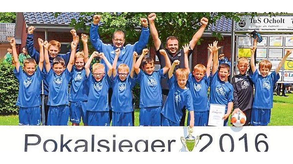Verdienter Kreispokalsieger bei den F-Junioren: die jungen Kicker des FC Rastede. Heino Schmidt