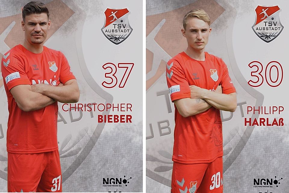 Christopher Bieber (li.) bleibt Aubstadt als spielender Co-Trainer erhalten. Philip Harlaß (re.) hingegen verlässt den Verein.
