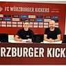 Fabian Wessig (li.) hat bei den Kickers einen Vertrag bis 2024 unterschrieben 