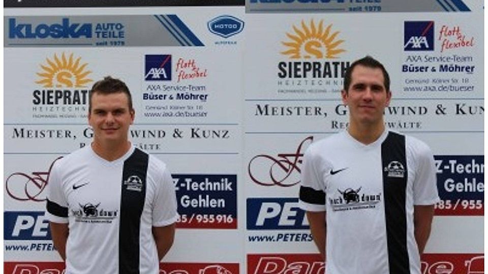 Peter Valtinke (links) und Sebastian Steffens (rechts) im Dress des SV Nierfeld
