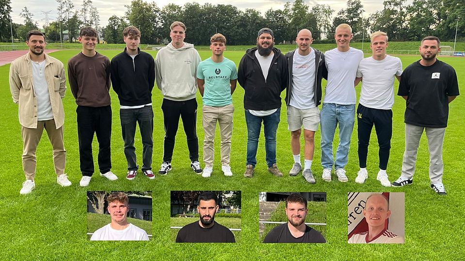 Die SG Breisach/Gündlingen, von links: Michael Respondek, Yannic Fischer, Yanis de St. Marie, Robin Blei, Nikolaos Tsakali, Manuel Imgraben, Tim Weber, Lasse Siebenhaar, Louis Leidenfrost, Erik Uetz. Hinzugefügt von links: Luis Becher, Baver Ceken, Mick Bilharz, Marius Faust