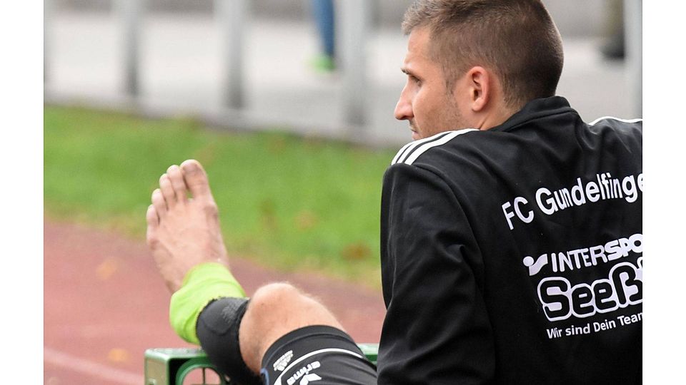 Einmal mehr hat es Tiemo Reutter erwischt. In Dachau zog sich der Gundelfinger eine Bänderverletzung zu.   F.: Walter Brugger