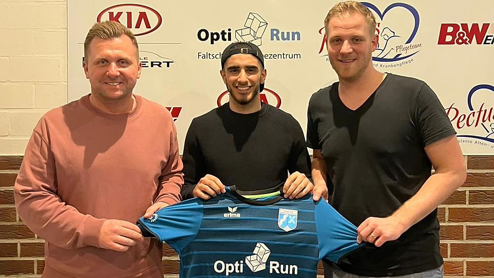 Foto (v. l.): Tim Eibold (Sportlicher Leiter), Imad Aweimer und Thorben Krol (designierter 1. Vorsitzender).