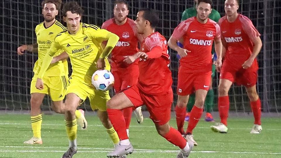In der vergangenen Verbandspokalsaison scheiterte die SG Hüffelsheim (hier mit Mostafa El-Haiwan) erst im Achtelfinale ganz knapp am späteren Verbandsliga-Meister FV Dudenhofen.	Foto: Mario Luge
