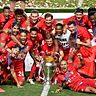 Der FC Bayern feiert den Titel in der Champions League.