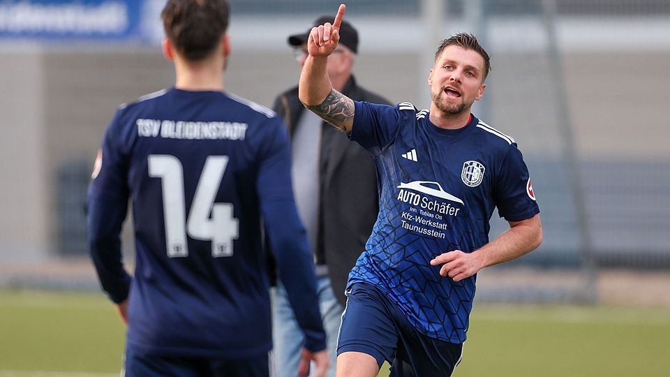 Bleidenstadts Spielertrainer Mario Nogly traf doppelt für Bleidenstadt gegen Holzhausen.