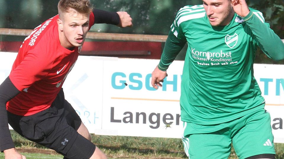Überraschendes Ergebnis: Aufsteiger Hilgertshausen (grüne Trikots) gewann beim Tabellenzweiten Indersdorf (rote Trikots) mit 3:2.