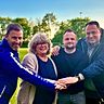 Aufgenommen in den Vorstand des SV Glehn: Sven Jakat (2.v.r.) mit Jürgen Dressler, Andrea Jakob und Norbert Jurczyk (v.r.)