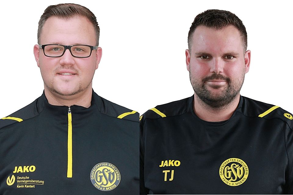 Tim Wlazik (li.) und Tobias Janßen übernehmen als Trainer beim GSV Moers.
