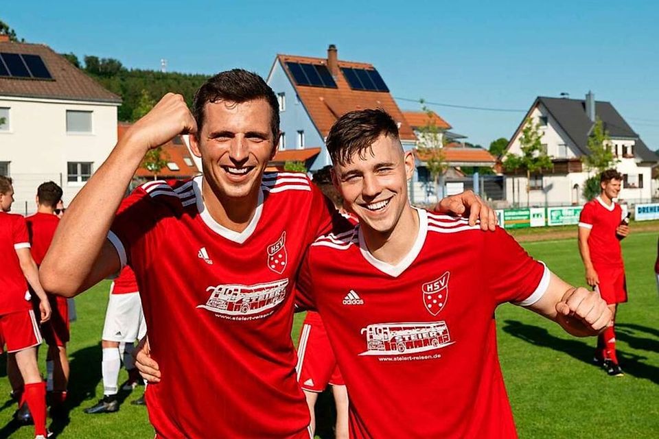 Goran Misic (rechts) und Daniel Martin haben die beiden Tore für den SV Hinterzarten zur Meisterschaft geschossen.
